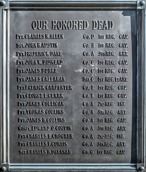 Gedenktafel an einem Gebäude mit der Inschrift "Unser Ehrengedenken" aus Metall.