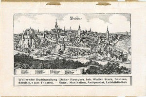 Detailreiches 18. Jahrhundert-Karte von Köln, Deutschland, zeigt Gebäude, Bäume und Text auf altem Papier.