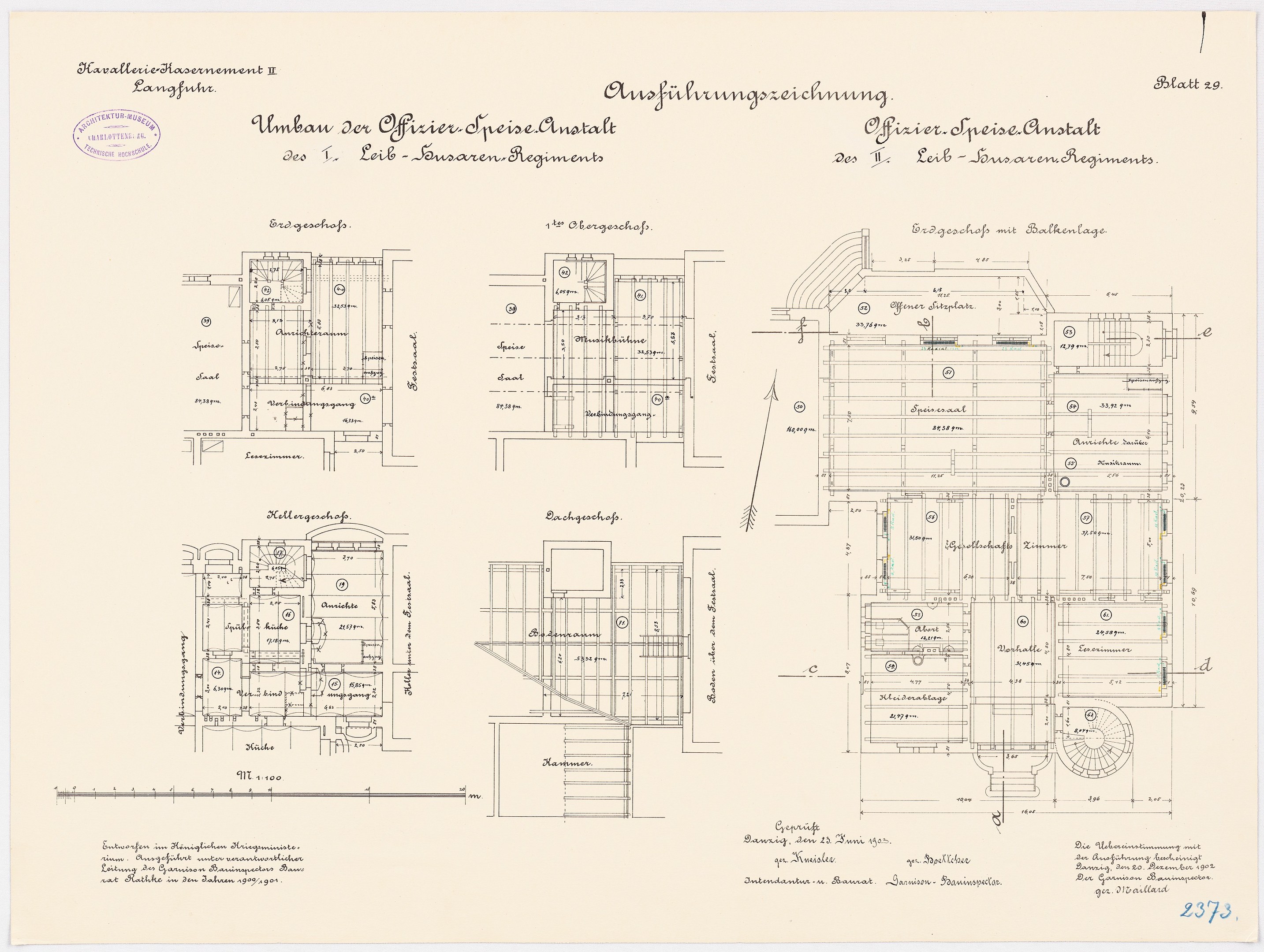 Schwarzer und weißer Grundriss des ehemaligen deutschen Kanzleramts, zeigt detaillierte architecturale Layout und Textanmerkungen.