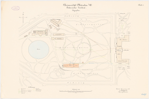 Detailierte Karte von Berlin, Deutschland, mit der Universität Münster in der Mitte, die Gebäude, Straßen und Annehmlichkeiten zeigt.