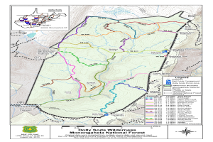 Ein detailliertes Poster mit einer Karte von Dolly Sods Wilderness im Monongahela National Forest, das Wanderwege, Sehenswürdigkeiten und die umliegende Gegend zeigt, sowie zusätzliche Textinformationen zum Wanderweg.