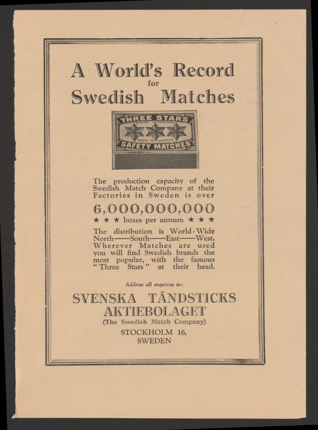 Ein schwarzer Hintergrund mit einem Blatt in der Mitte, das den Text "Ein Weltrekord für schwedische Spiele" und ein Logo trägt.
